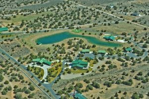 An areal view of the beautiful campus of a residential program for teens | Discovery Ranch South, a Residential Treatment Center for Girls and Teens Assigned Female At Birth