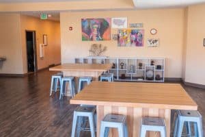 An art therapy and art classroom at a residential program for teens | Discovery Ranch South, a Residential Treatment Center for Girls and Teens Assigned Female At Birth