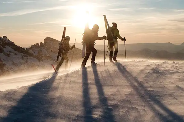 Teens go skiing as part of their adventure therapy program at Discovery Ranch South, a residential treatment center for girls and teens assigned female at birth